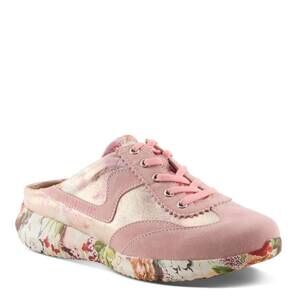NEW L'ARTISTE women's step inside shoe in pink multi